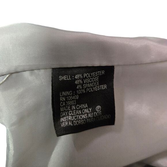 Tahari Gray Blazer Women Size 16 Preppy Career Academia Neutral Minimalist - Picture 12 of 12